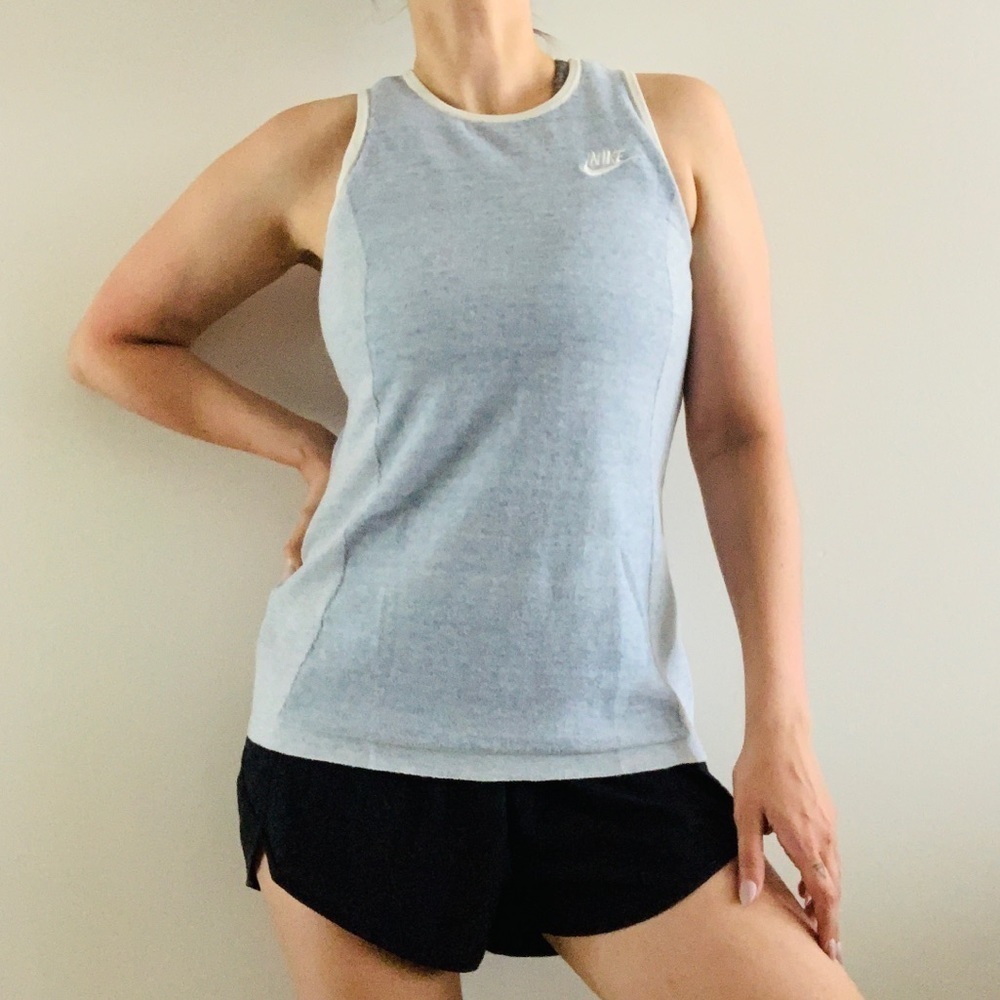 Nike Racerback Knit Cotton Stretch Ribbed Tank Top